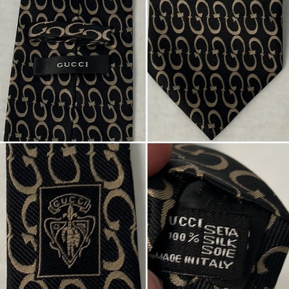 GUCCI MENS SILK NECK TIE - Picture 1 of 13